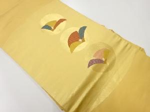 リサイクル　丸紋に花模様織出し名古屋帯